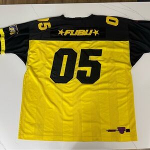 🏈 Y2K FUBU Football Jersey — Black & Yellow 🏈